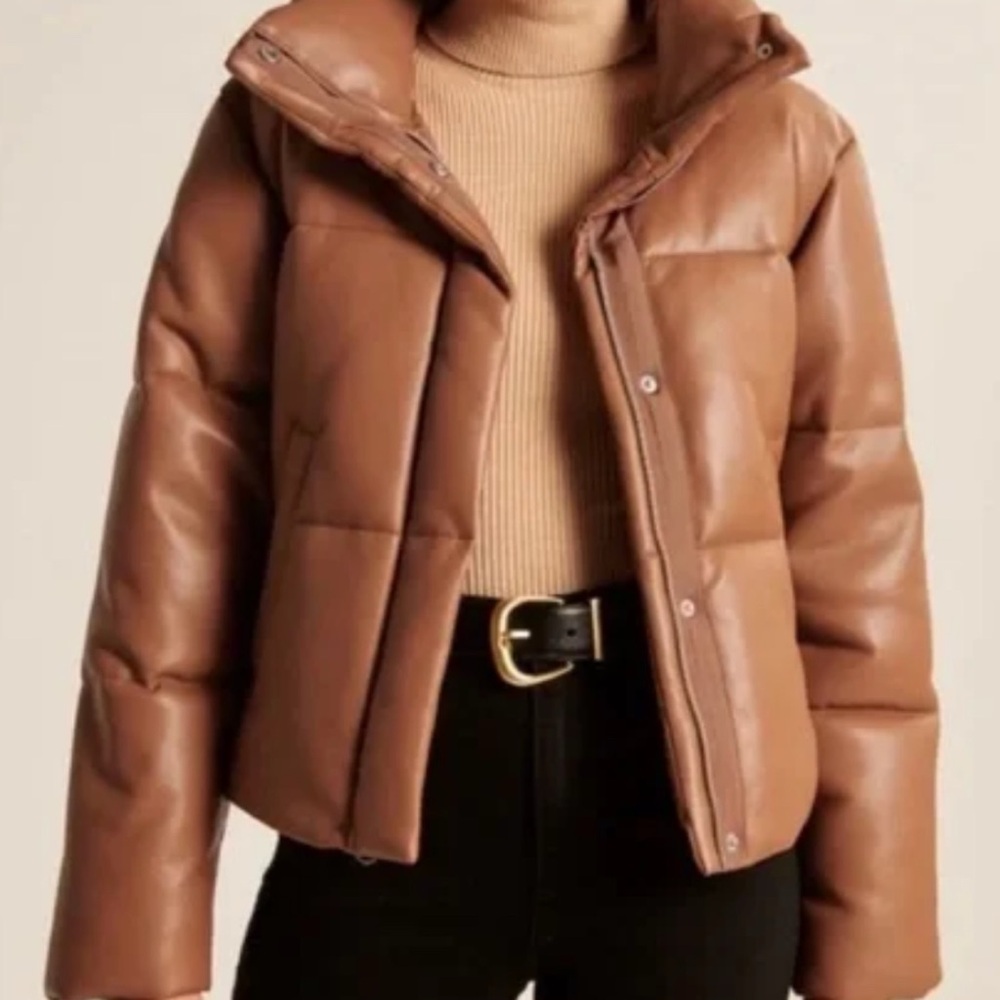 Abercrombie & Fitch Tan Puffer Jacket